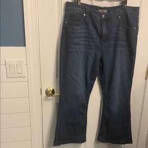Melissa McCarthy Seven7 Women's Blue Jeans Plus size 20 Slim Flare